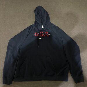 Used Nike Team USA Navy Blue Hoodie, Women's XL